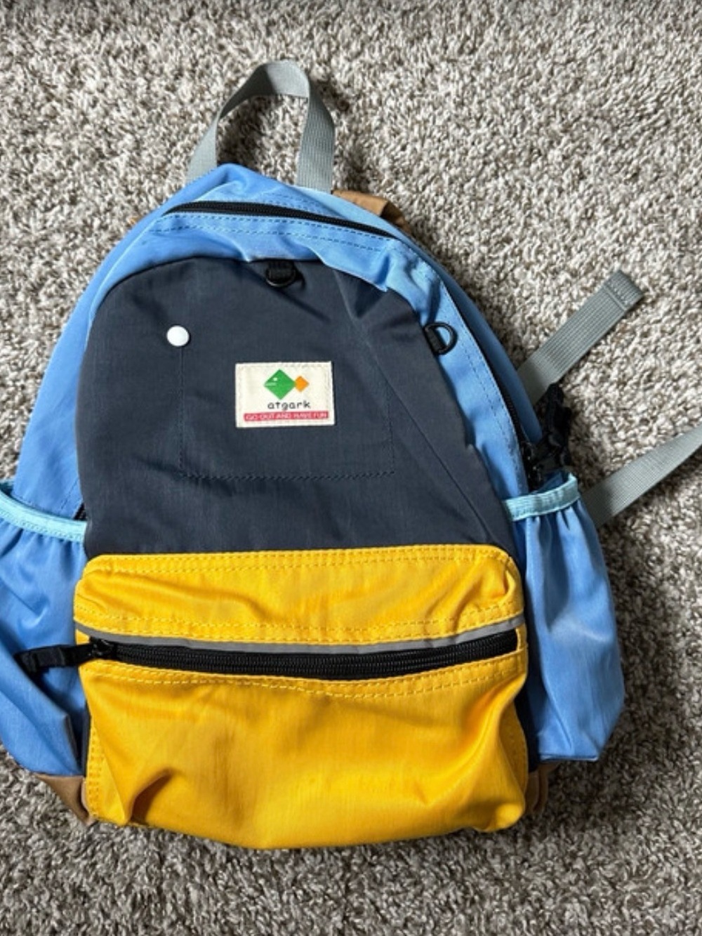Kids Mini Backpack in Blue, Navy & Yellow by